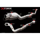 SUBARU WRX XFORCE 3" RAW 409 STAINLESS TURBO BACK EXHAUST SINGLE OUT