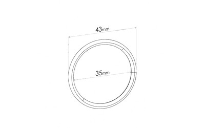 Steel Ring Gasket - ID 35mm, OD 43mm, THK 4mm, Steel/GLAD