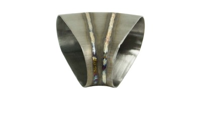 Mandrel Bend OVAL - 3" x 45 Degree - Pie Cut Welded 304 Stainless