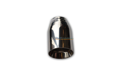 Angle Cut Inner Cone STAINLESS Exhaust Tip - 2.5" Expandable Inlet - 4" Outlet