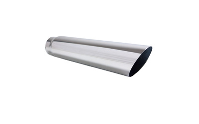 Angle Cut STAINLESS Exhaust Tip - 2" Inlet - 2.5" Outlet (12" Long)