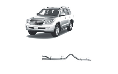 TOYOTA LANDCRUISER 200 SERIES 4.5LT TD REDBACK DPF BACK TWIN 3" EXHAUST PIPE ONLY