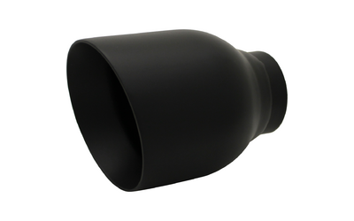 Angle Cut Inner Cone BLACK MATTE Exhaust Tip - 2.25" Inlet - 4" Outlet (5" Long)