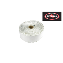 HEAT TAPE GLASS WHITE FOIL 40MM X 2MM X 5M WITH FOIL ON ONE SIDE