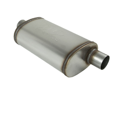 Universal Muffler 2.5" Offset/Centre - 8" x 5" x 14" Long OVAL - Megaflow