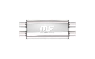 Universal Muffler 3" Dual In/Out - 8" x 5" x 18" Long OVAL - Megaflow
