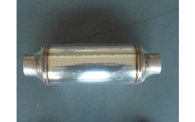 Universal Muffler 2.5" Centre/Centre - 14" Long x 6" ROUND - Megaflow