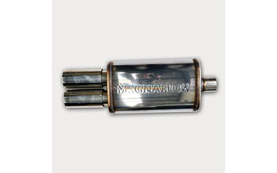 Magnaflow Stainless muffler 3" C/T 14" long 8 x 5 oval megaflow with twin 3" tips