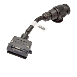 Trailer Wiring Adapter - 13 Pin European ROUND Socket to 7 Pin FLAT 