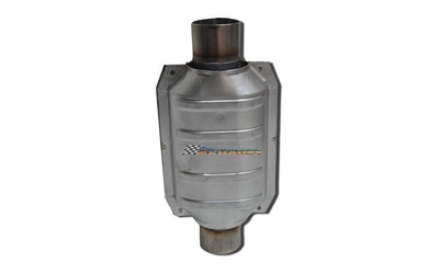 Universal Cat Converter - High Flow 2.25" 200 Cell (CPSI) OVAL - Metallic