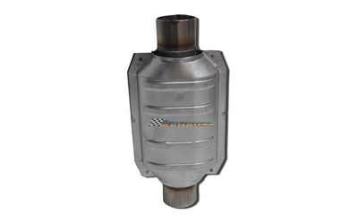 Universal Cat Converter - High Flow 2.5" 200 Cell (CPSI) OVAL - Metallic