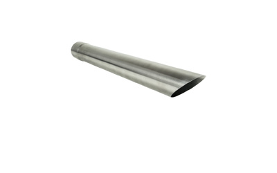 Angle Cut STAINLESS Exhaust Tip - 2.25" Inlet (ID) - 2.25" Outlet (18" Long)