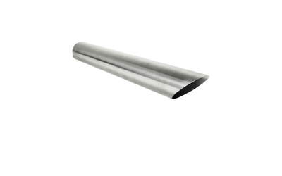 Angle Cut STAINLESS Exhaust Tip - 2.5" Inlet (OD) - 2.5" Outlet (18" Long)