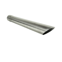 Angle Cut STAINLESS Exhaust Tip - 2.5" Inlet (ID) - 2.5" Outlet (18" Long)