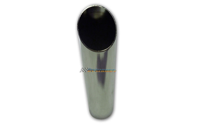 Angle Cut CHROME Exhaust Tip - 1 1/2" Inlet - 1 5/8" Outlet (8" Long)