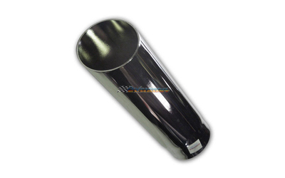 Angle Cut Stainless Steel Exhaust Tip - 2" Inlet - 2.5" Outlet (15" Long)