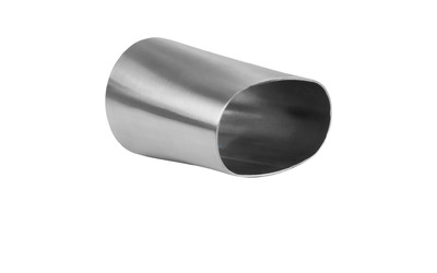 3.5" Oval to Round Exhaust Pipe Adapter Transition - Stainless 