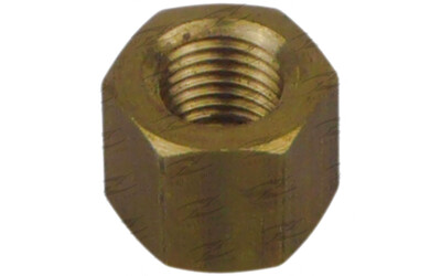 NUT BRASS - JAGUAR, 3/8" UNF, Hex 14.3mm, L 11.5mm