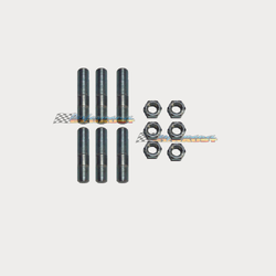 5/16" UNC/UNF x 1 5/8" LONG X 6 EXHAUST MANIFOLD EXTRACTORS STUDS NUTS SET  