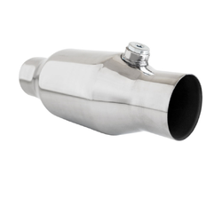 Universal Cat Converter - High Flow 2.5" 200 Cell (CPSI) BULLET - Metallic