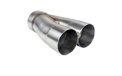 Merge Collector (2 into 1) - 2 x 3" to 3 1/2" Outlet 304 STAINLESS 