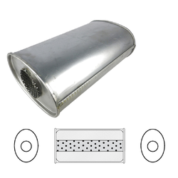Universal Muffler 3" Centre/Centre - 8" x 5" x 14" Long OVAL - Megaflow