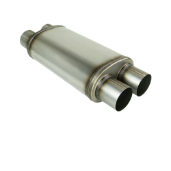 Universal Muffler 3" Dual In/Out - 8" x 5" x 14" Long OVAL - Megaflow