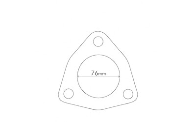 Gasket EXHAUST 3 BOLT 