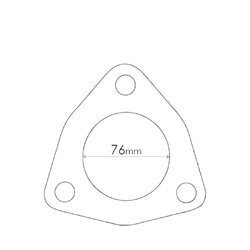 Gasket EXHAUST 3 BOLT 