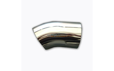 Dump Pipe CHROME Exhaust Tip - 2.5" Inlet OD - 2.5" Outlet (6" Long)
