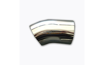 Dump Pipe CHROME Exhaust Tip - 3" Inlet OD - 3" Outlet (9.5" Long)
