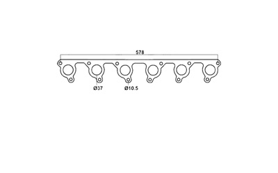 FORD FALCON XE-XF 6CYL ALLOY CROSSFLOW 3.3LT 4.1LT EXHAUST MANIFOLD GASKET   