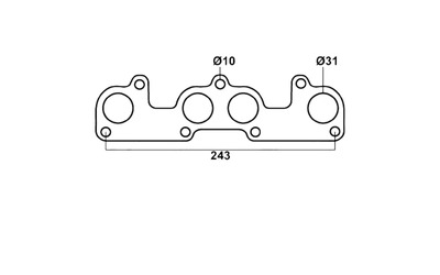 MAZDA 323 FORD LASER METEOR 1.3LT 1.5LT EXHAUST MANIFOLD EXTRACTOR GASKET 