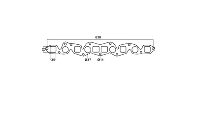 NISSAN PATROL G60 4.0LT P40 6CYL EXHAUST MANIFOLD EXTRACTOR GASKET