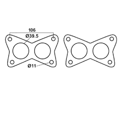 MANIFOLD GASKET - Nissan Navara D21 & D22 2.4L KA24E