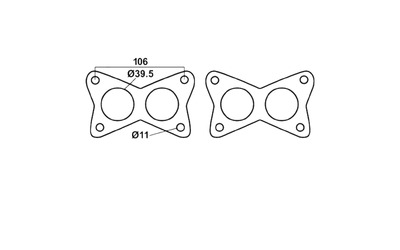 NISSAN PINTARA NAVARA 2.4LT KA24E EXHAUST MANIFOLD EXTRACTOR GASKET