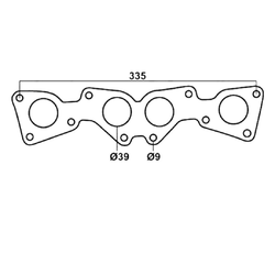 MANIFOLD GASKET - Ford Courier PC-PH 2.6L G6 (1991-2006)