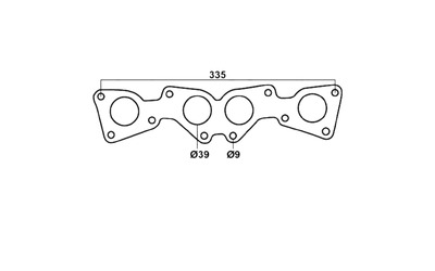 MAZDA BRAVO FORD COURIER RAIDER G6 2.6LT EXHAUST MANIFOLD EXTRACTOR GASKET  