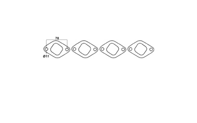 MANIFOLD GASKET - Nissan Navara D21 D22 2.5L TD25, 2.7L TD27 & 3.2L QD32