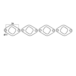 MANIFOLD GASKET - Nissan Navara D21 D22 2.5L TD25, 2.7L TD27 & 3.2L QD32