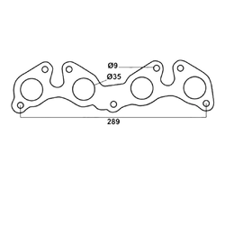 MANIFOLD GASKET - Holden Astra LB LC - E15/E16 1.5L & 1.6L
