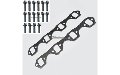 FORD FALCON WINDSOR V8 351 LARGE PORT EXHAUST EXTRACTOR GASKETS & HPC BOLTS