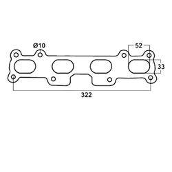 MANIFOLD GASKET - Ford Laser KF KH KJ TX3 1.8L DOHC BP