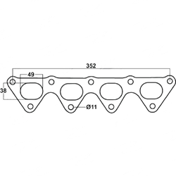 MANIFOLD GASKET - Mitsubishi Lancer CE 1.8L 4G93 (1996-2003)