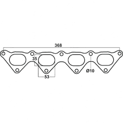 MANIFOLD GASKET - Mitsubishi Triton 4G63 & 4G64 (1992-2015)