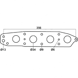 MANIFOLD GASKET - Suzuki Grand Vitara 4cyl G16B (1990-2005)