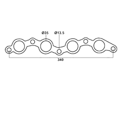 MANIFOLD GASKET - Toyota Corolla AE82 AE92 1.6L 4AGE (1983-1995)