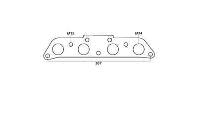 MANIFOLD GASKET - Holden Nova LE LF LG 1.6L 4AFE & 1.8L 7AFE
