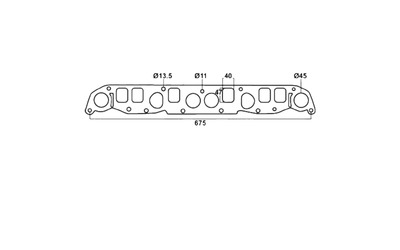 JEEP CHEROKEE WRANGLER RENEGADE 6CYL 4.0LT EXHAUST MANIFOLD EXTRACTOR GASKET