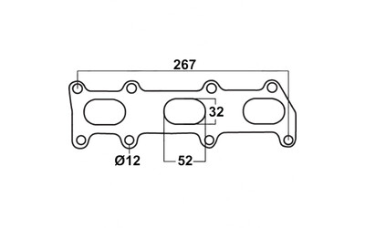EXHAUST MANIFOLD GASKET Rodeo 3.2L 3.5L V6 Petrol 2003 On